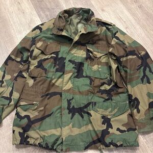 Vintage heavy Men's Camouflage military‎ Jacket